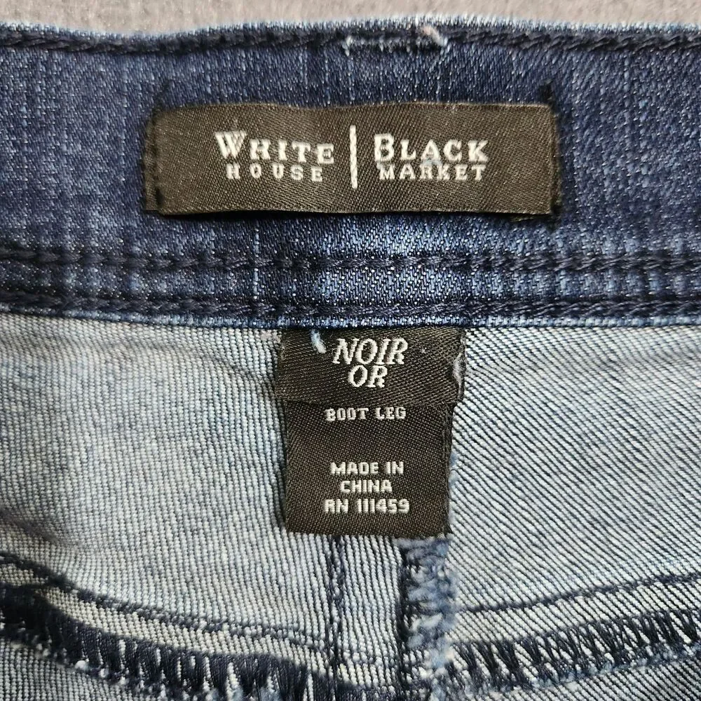 WHBM Women 2 Dark Wash Low Rise Bootcut Jeans